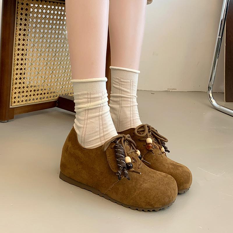 

Retro tassel single shoes women s new summer and autumn soft flat bottom one-pedal inner heightening loafer beanie shoes 40 верблюд