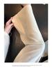 High-Waist Velvet Wide-Leg Pants - White Butterfly Design, Unisex, Slimming, Versatile, Casual Wear for Spring, Autumn, Winter