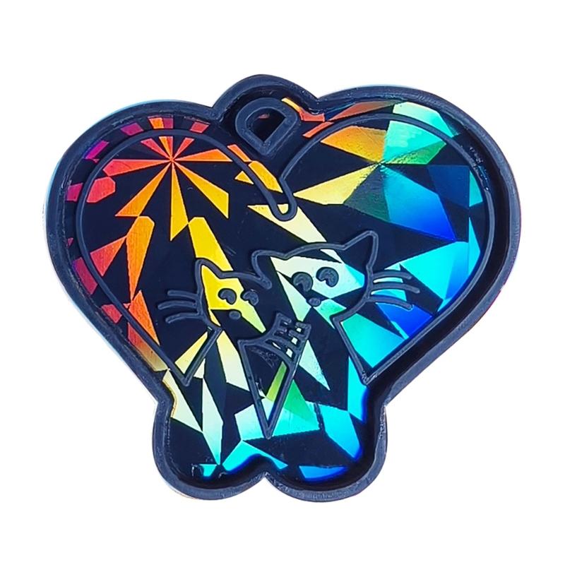 

Eye Catching Love Cat Pendant Mould Stunning Resin Crafts Crystal Jewelry Mold Craft Tool for Handmade Gifts and Crafts чёрный