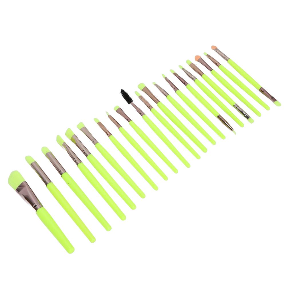 20Pz Pennelli Trucco Morbidi Sicuri Peli in Fibra Manico in Plastica Ghiera in Alluminio Pennello per Cipria Per Cipria