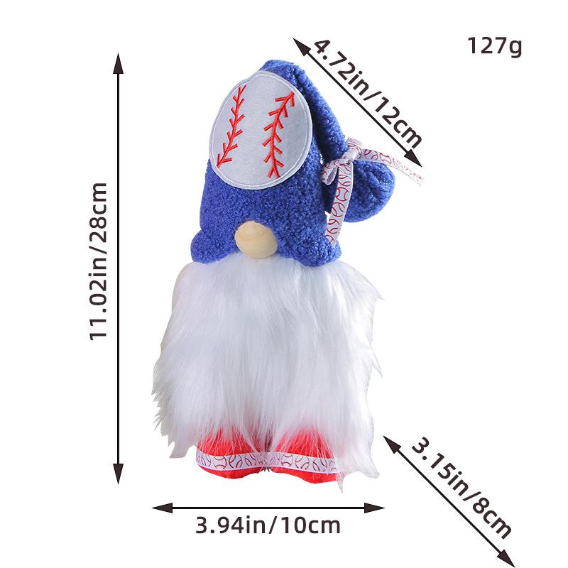 Baseball Football Style Faceless Doll Scene Decorative Dwarf Doll