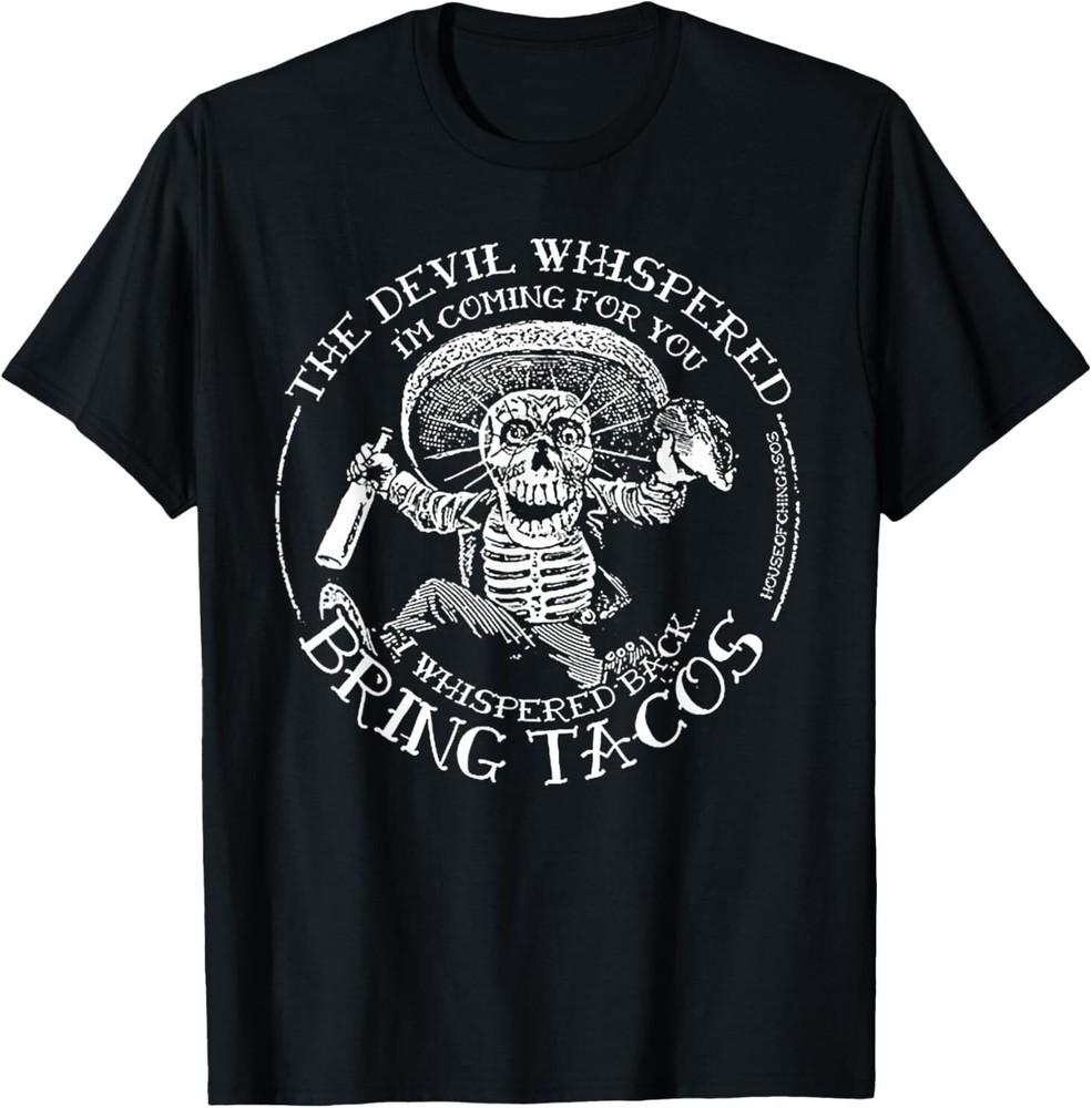 НОВИНКА ОГРАНИЧЕННАЯ Серия Дьявол прошептал: «Иду за тобой». Я прошептал в ответ. Футболка Унисекс M