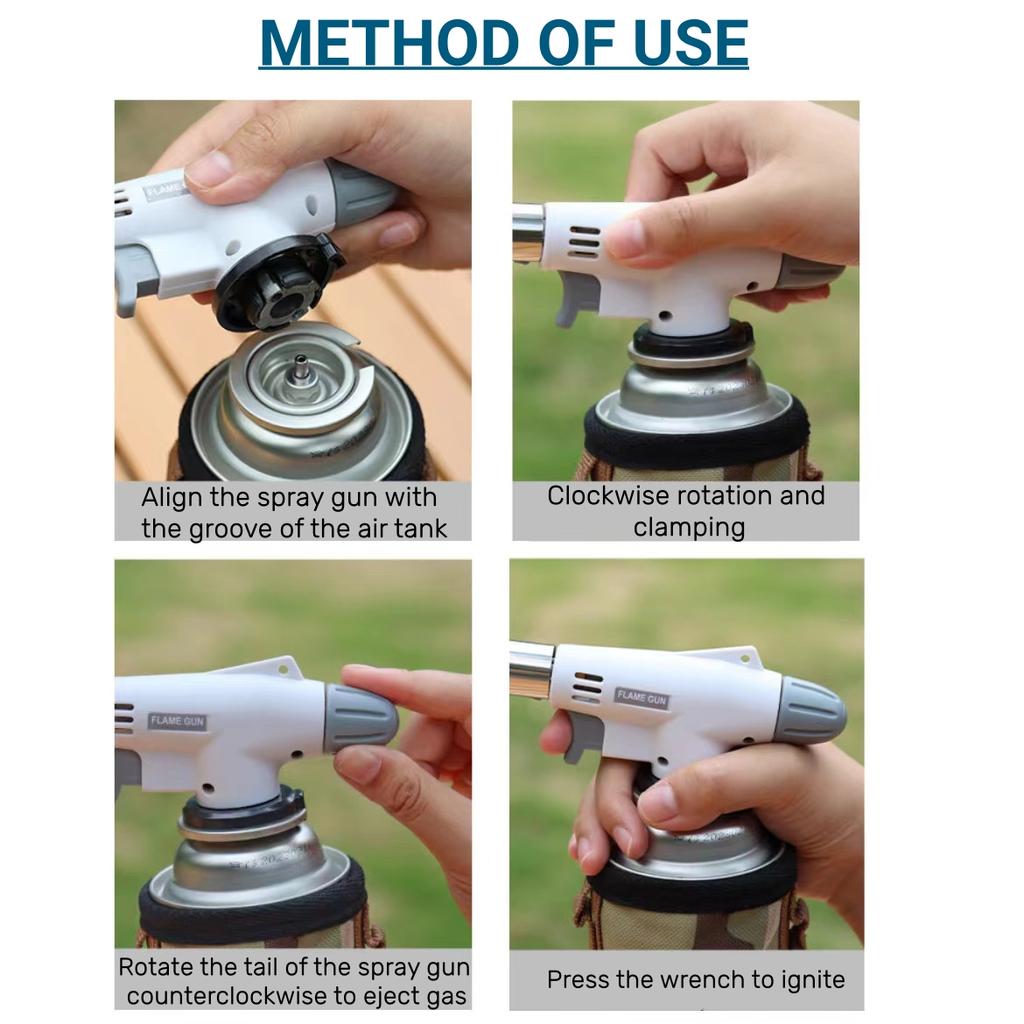 Meşale Pişirme Otomatik Ateşleme Bütan Gaz Kaynak Brülör Kaynak Gaz Brülör Alev Gaz Meşalesi Alev Tabancası Barbekü Kamp Pişirme için Darbe