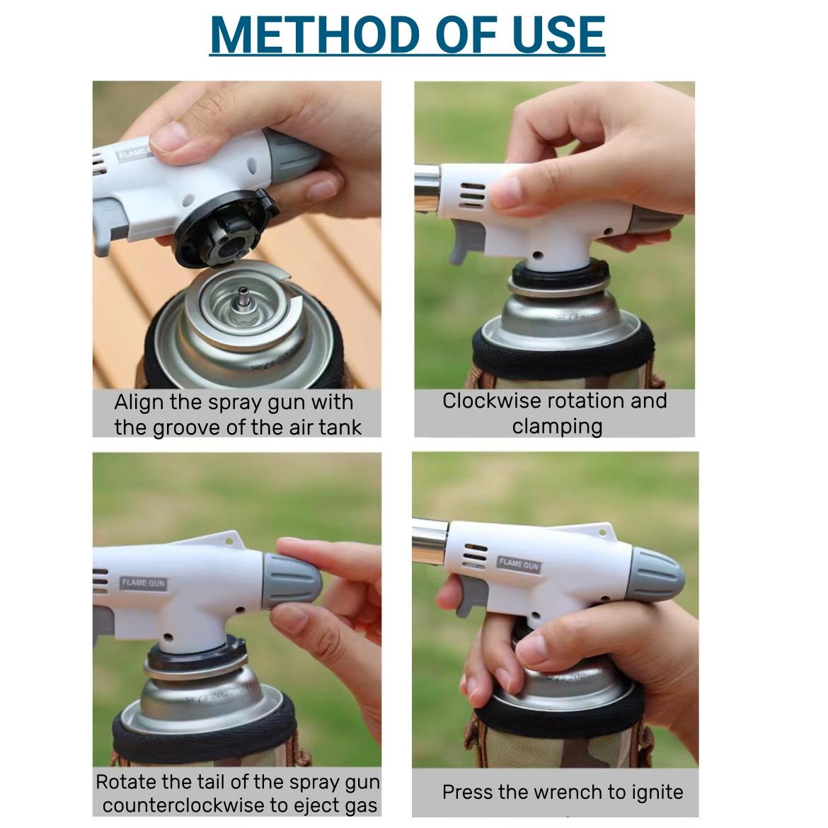 Сварочная газовая горелка Пламя Газовая горелка Пламенный пистолет Паяльная лампа — фото 6