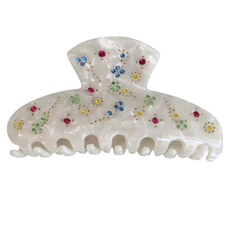 Hair Claws Rhinestones Flower Shark Clip for Female Teens Girl Hair Shaping Clip