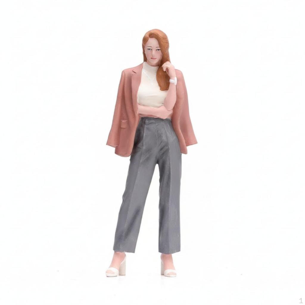 Miniature Female Figure Hand-Painted Mini Woman Detailed Character