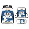 Christmas Backpack Cartoon Shoulder Bag Pencil Case Three Piece Set