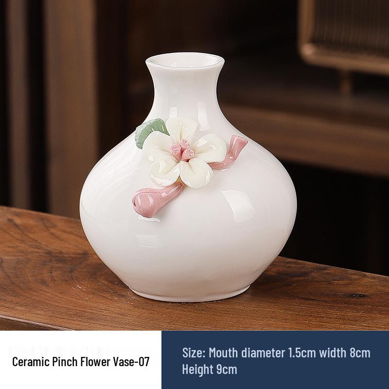 Hand-Pinched Ceramic Vase: Travel Souvenir & Home/Office Decor