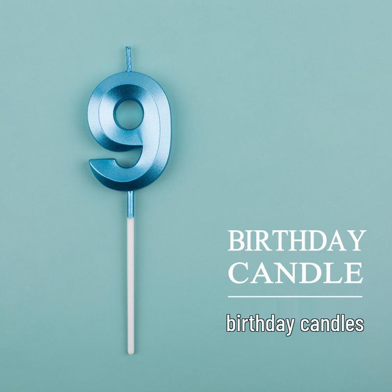 Gold and Silver Number Candles for Birthday Cakes - Pink Exquisite Design