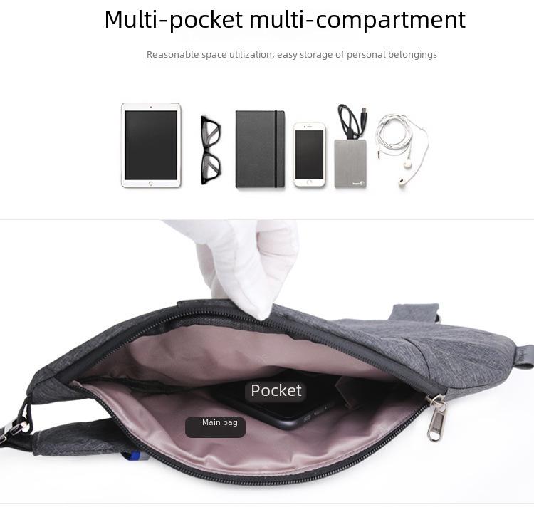 Multifunktions-Schulter- und Messenger-Tasche mit Diebstahlschutz für Herren