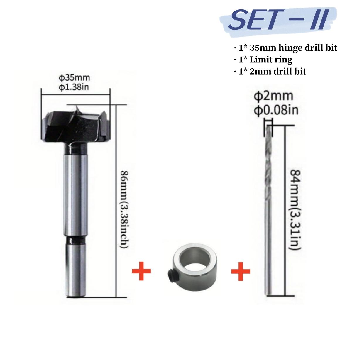 

Upgrade 35mm Concealed Hinge Jig Kit Woodworking Hinge Boring Jig Drilling Guide Locator for Face Frame Cabinet Cupboard Door 1Pc