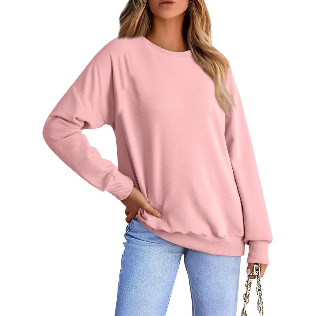 Women's Fashion Casual Loose Solid Color Sweatshirt