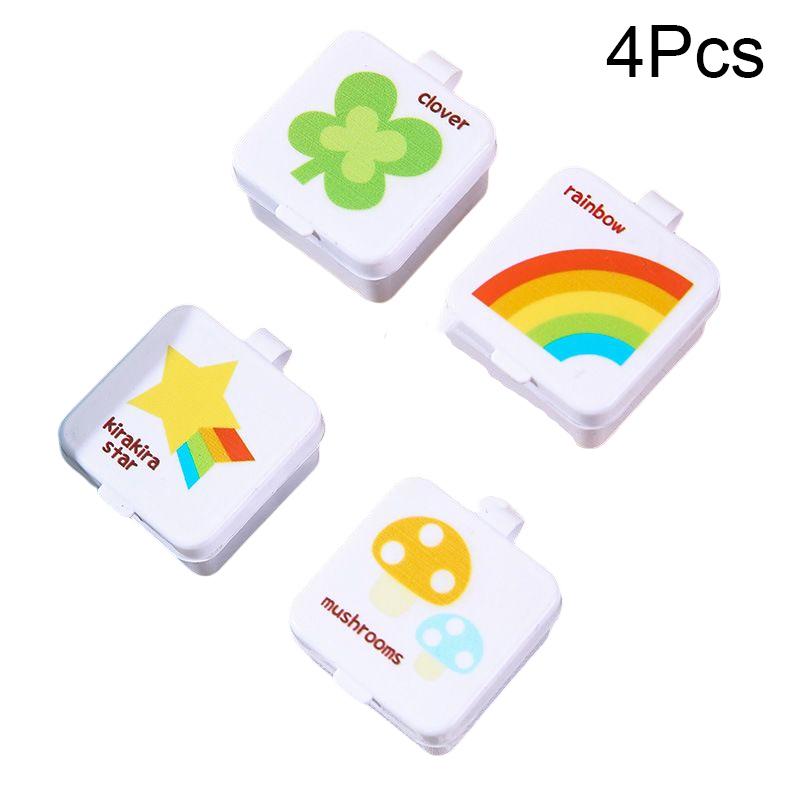 

1/4 шт. мини-квадратная портативная бутылка для соуса Bento, пластиковые коробки для соуса