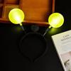 Yellow Glow Stick Lollipop Headband: Luminous Children's Headdress for Concerts and Cheering