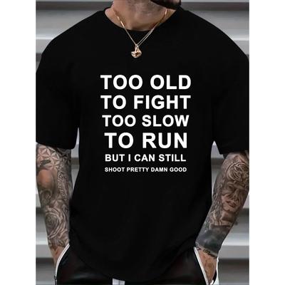 Men's T-shirt Letters Print Summer Trendy Short Sleeve Tees T-Shirts