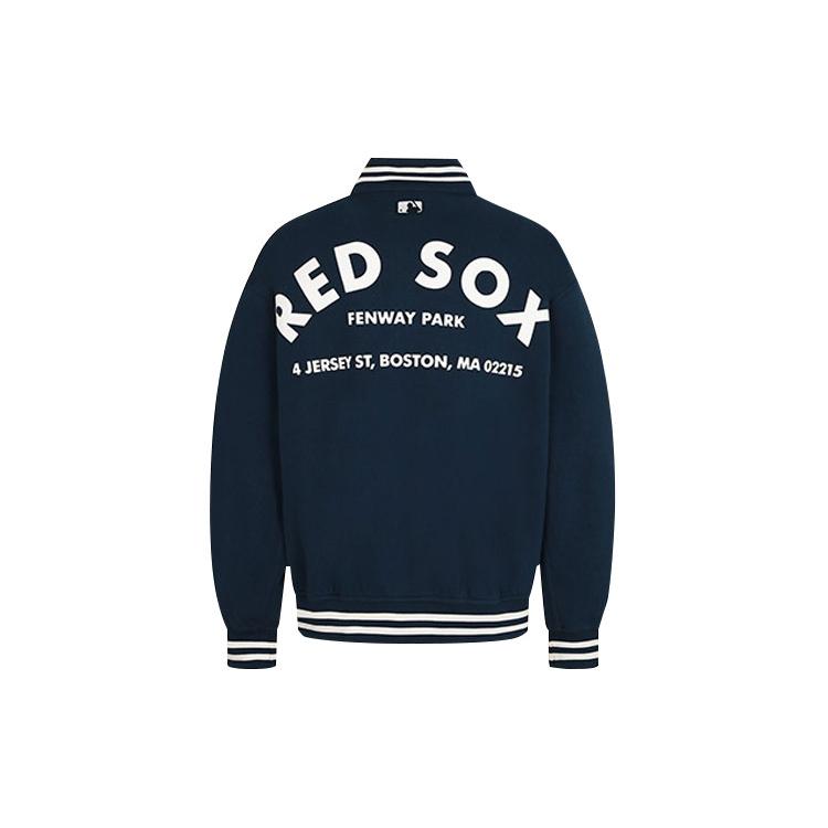 New MLB Boston Red Sox Letterman Varsity Baseball Jerseys Unisex Boston Red Sox Navy Blue 31JP04011-43N