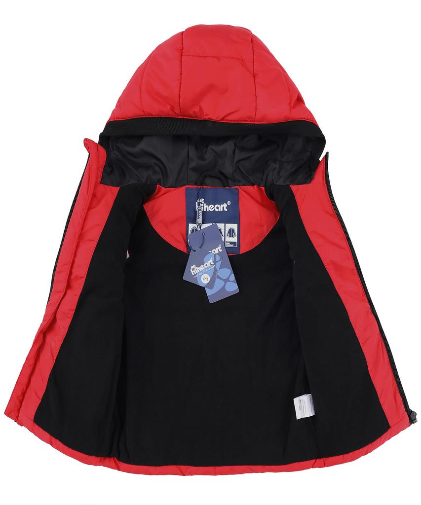 Hiheart Padded Size 110 Kids' Vest, Lightweight, Windproof, Water-Repellent, Boys', Red,