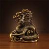 1pc Metal Dragon Ornament Zodiac Dragon Mascot Apartment, Shop Decoration Metal Handicrafts Feng Shui Accessories Animal Model