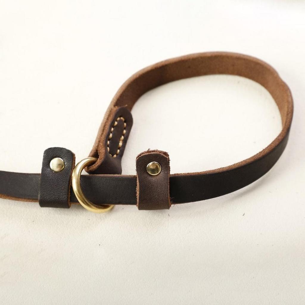 Genuine Leather P Chains For Large Dogs Slippery Straps Pet Walking Lead Genuine Leather Dog Traction Rope For Small Large Dogs