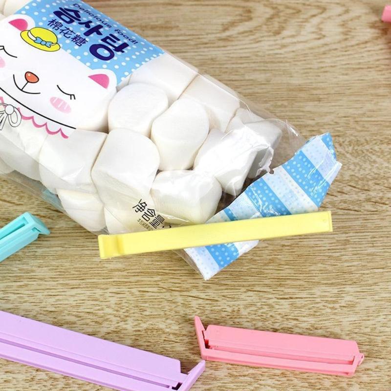 Effective Airtight Food Sealing Clip 3 Size Candy Color Plastic Bag Clip For Snacks Spices Dry Good Storage