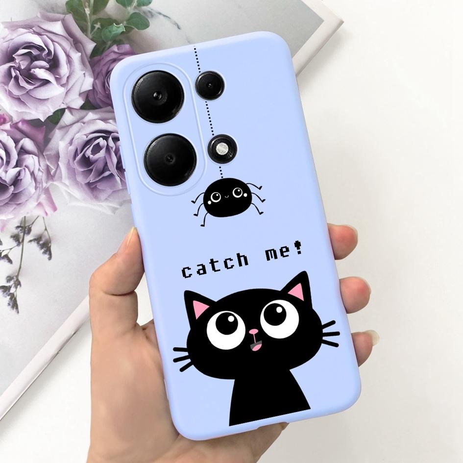 For Xiaomi Redmi Note 13 Pro 4G 2024 Case Cute Love Heart Cactus Soft Matte TPU Cover For Xiaomi Poco M6 Pro 4G Note13 Pro Coque