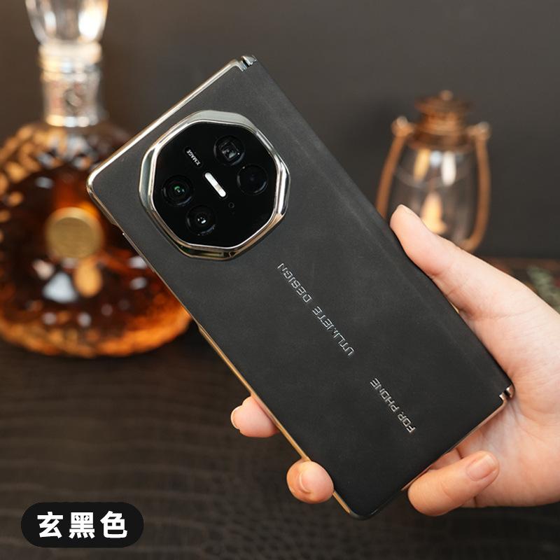 Applicable to Huawei MateX6 mobile phone case, silver edge sheepskin, double central axis X5/X3 seconds change XT all-inclusive anti-drop back cover
