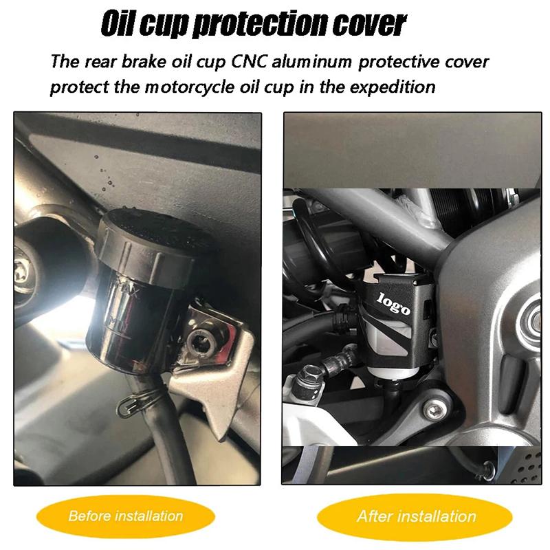 Oil Cup Guard For Yamaha MT09SP FZ09 MT07 FZ07 MT 07 MT03 MT25 MT125 MT 09 MT10 Rear Brake Fluid Reservoir Guard Cover Protector
