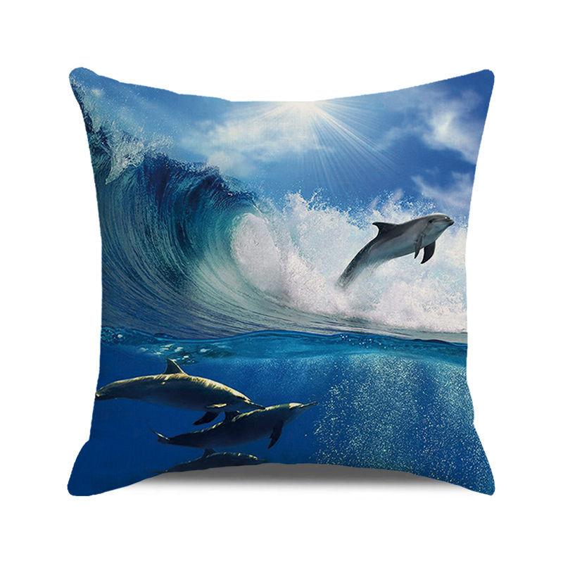 Home Decor Underwater World: Sea Creatures & Mysteries Pattern Cushion Cover Suitable for Sofa Bedroom Car Pillow Cover