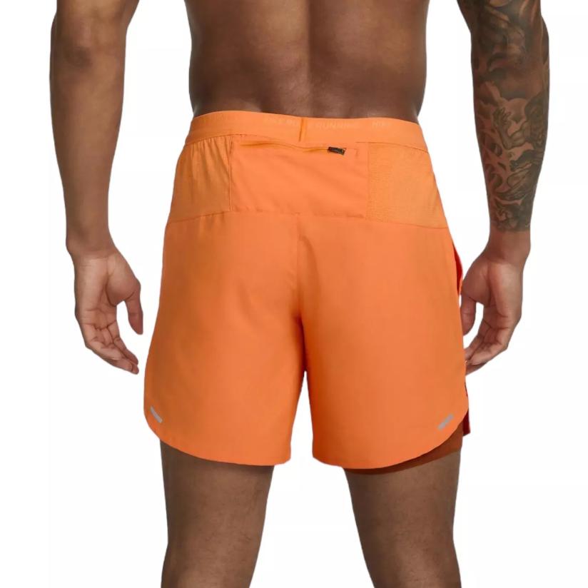 Nike Solid Color Brand Logo High Waist Drawstring Split Shorts Men Shorts Orange DM4759-885