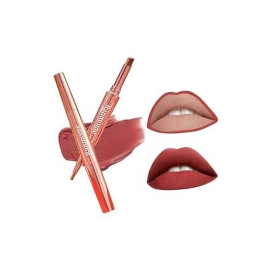 Lippenstift Lipliner Soufflé matt langanhaltend überträgt nicht Tassen Masken Stiftform verkürzt Philtrum verkürzt Philtrum erzeugt kleineres Gesichtseffekt gibt Lippen