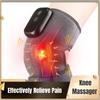 New Wireless Heated Knee Massager Joint Pain Relief Electric Vibration Knee Brace Wrap  Adjustable Heat Red Light Treatment Instrument