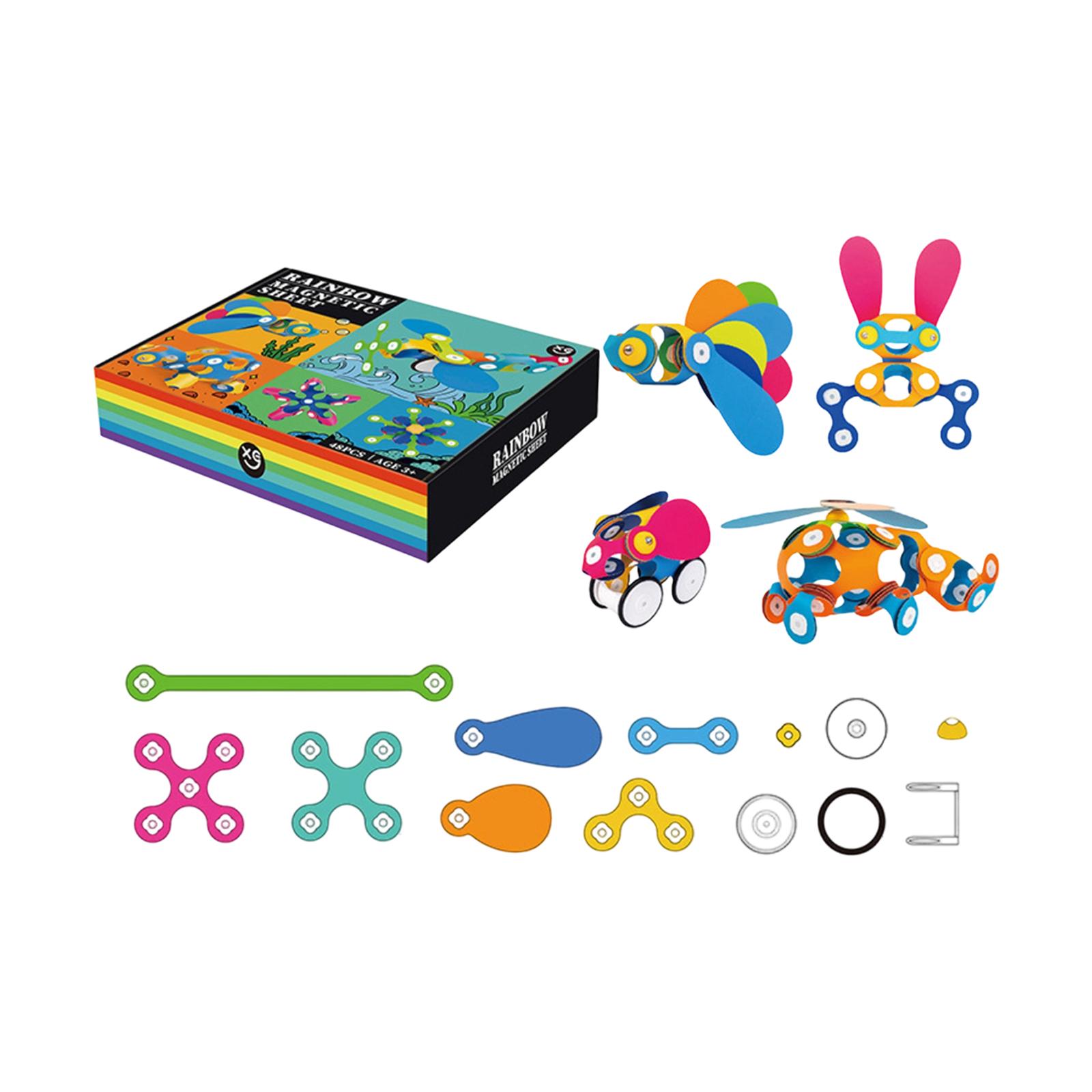 

Магнитный лист Ainbow Детский пазл Магнитная сборка 3D Трехмерный Магнитный мягкий чип One Size