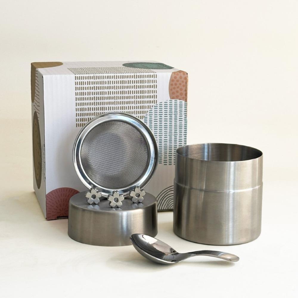 Moisture Proof Tea Storage Canister 304 Stainless Steel Milk Powder Container Home Use