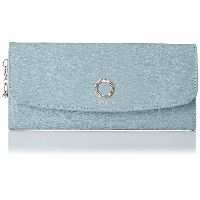 

[Jill Stuart] long wallet [Eternal] cowhide Embossed compact Thin cover bundle holder slim wallet ring brooch decoration With diamond ring charm