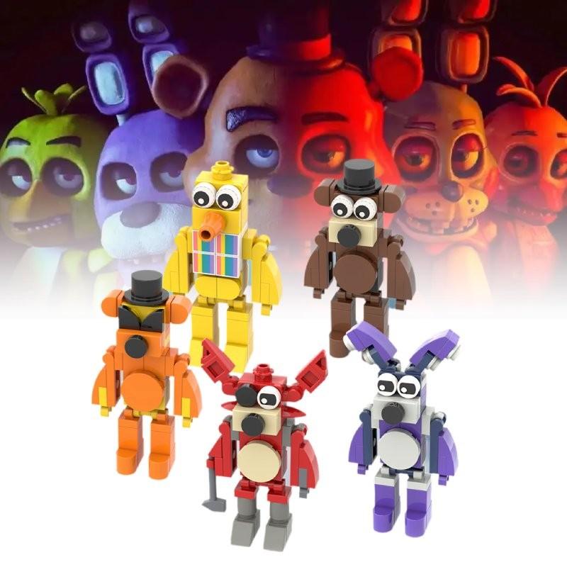 Nights At Five Freddys 5pcs Assembling Building Blocks Toys Decoration Tabletop
