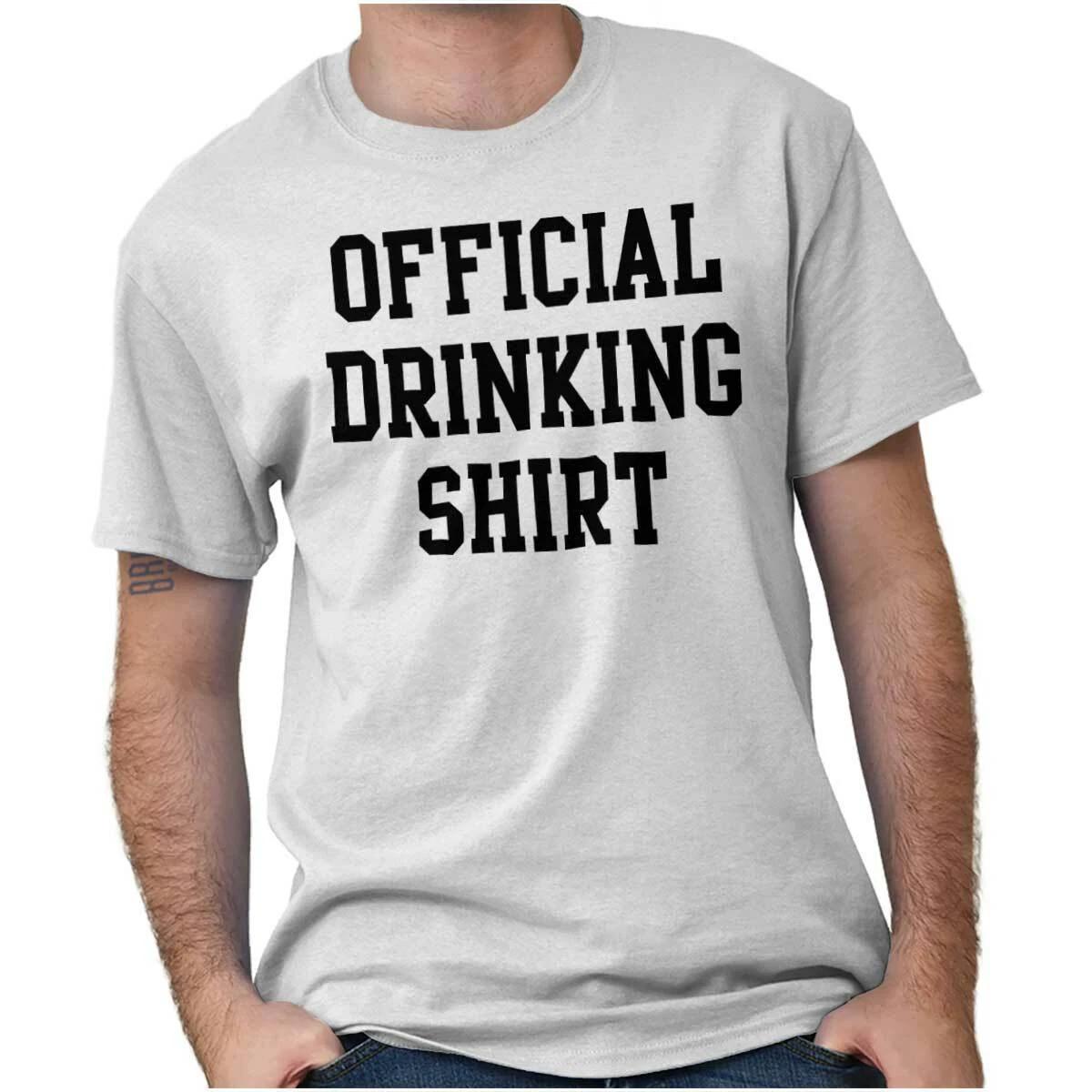 Official Drinking Shirt Beer Party College Womens or Mens Crewneck T Shirt Tee S