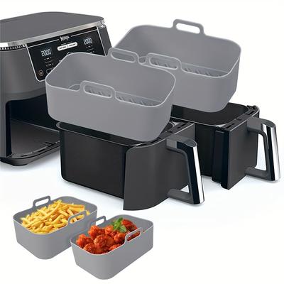 Air Fryer Liner, wiederverwendbarer Backkorb aus lebensmittelechtem Silikon, antihaftbeschichtete Platte, hochtemperaturbeständig, Backgeschirr, Ofenzubehör