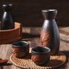 Japanese-Style Sake Pot Izakaya Wine Set Small Wine Bottle Wine Dispenser Sake Glass Kiln-Changed Porcelain Wine Set