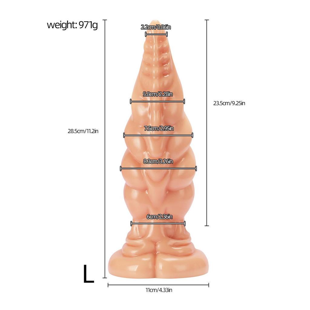 Alien Rhinoceros Horn Anal Plug - Thick, Large Anus Plug for Men & Women, Erotic Toy & Masturbator