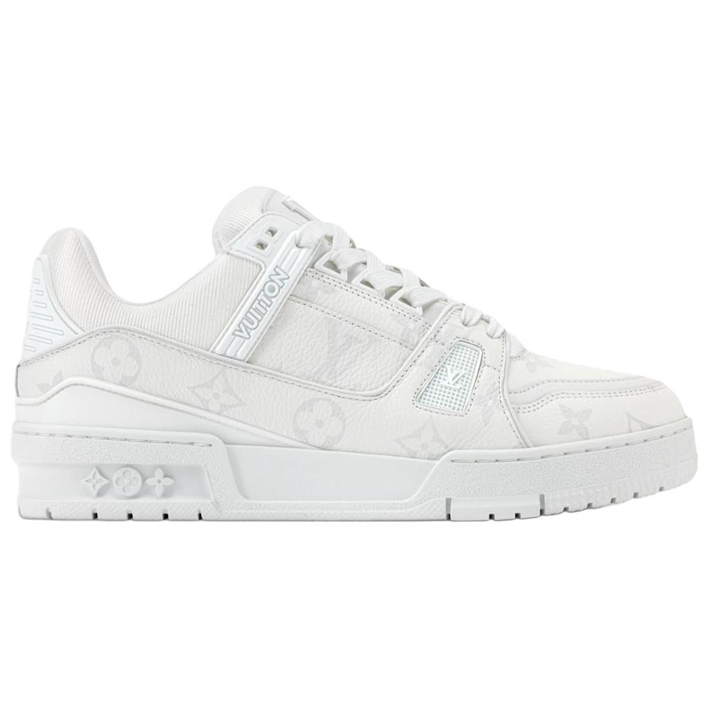 Louis Vuitton Trainer Cow Leather Low Top Skateboard Shoes Women's Gray White 1AKKHJ