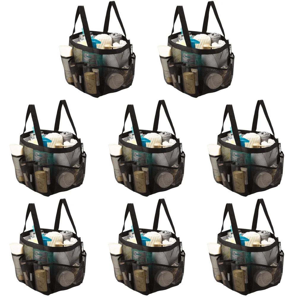 Men's Portable Mesh Shower Caddy Quick Dry Storage Bags Multi-pockets Bath Toiletry Organizer Bags Large Capacity Tote Handbags