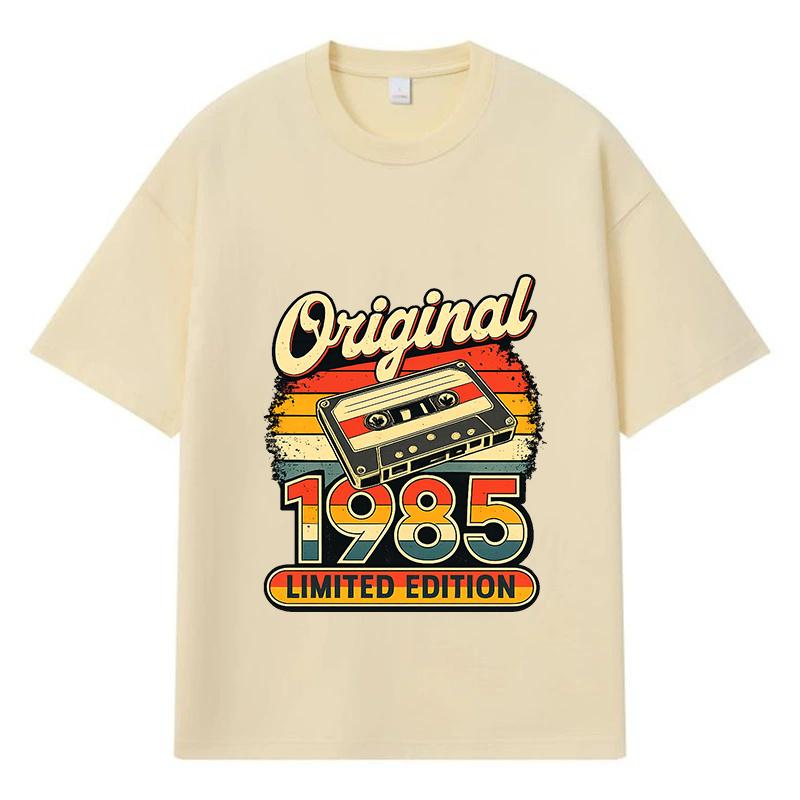 1985 Original Limited Edition Printed Graphic Summer Men T-shirt Casual Oversized 100% Cotton Y2k Harajuku Streetwear