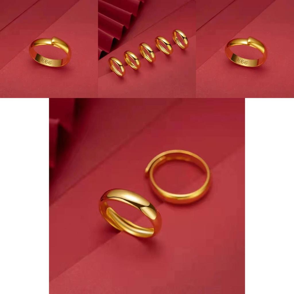 Beautifully Crafted Gold Plated Couples Adjustable Ring Simple And Elegant For All Day Wear