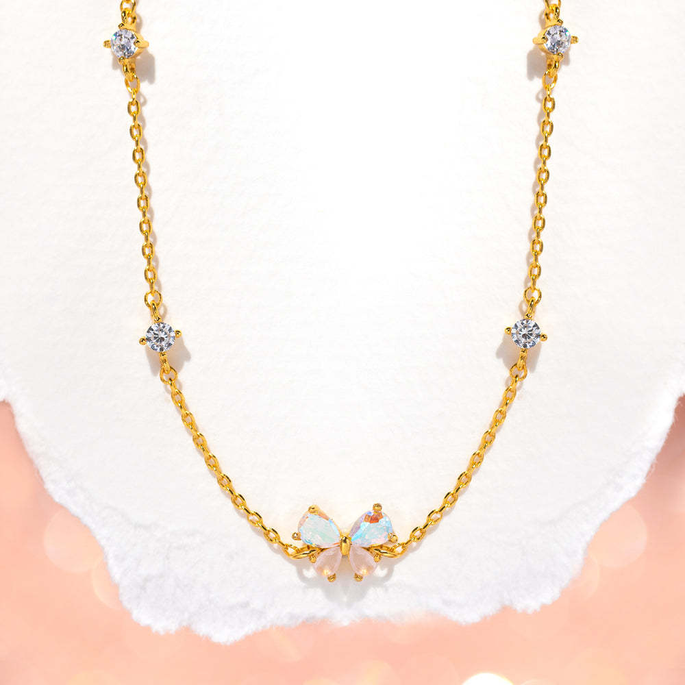 18K Gold Plated Exquisite Butterfly Ladies Cute Heart shaped Star Flower Pendant Zircon Bracelet Chain Y2K Jewelry Gift
