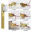 1pc Fishing Line Knot Tying Tool Fishing Line Knotter Hook Knot Tying Tool Metal for Hooks Lures Lines Easy Tying and Protection