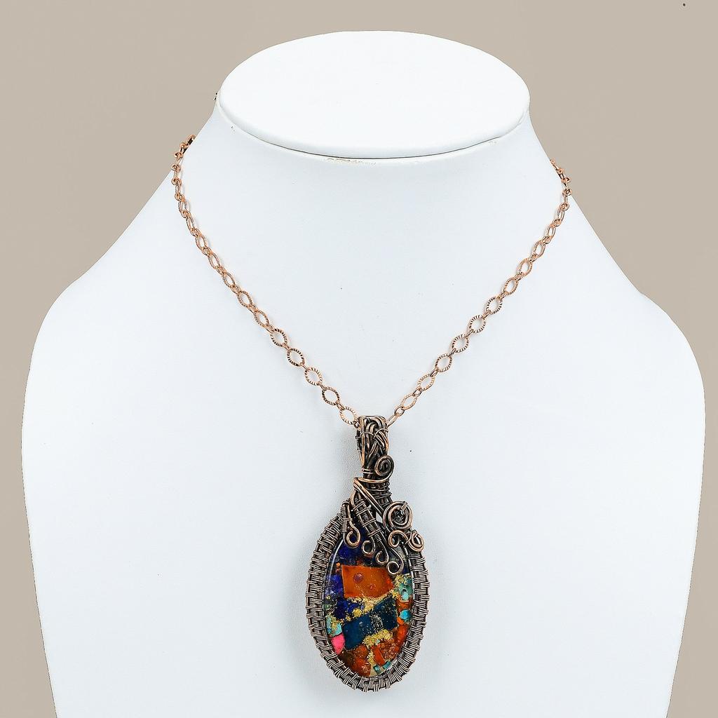 Spiny Oyster Handmade Copper Wire Wrap Jewelry Pendant 2.99 T1P84