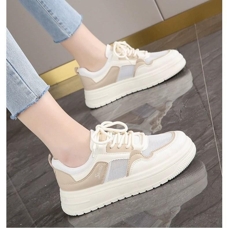 Little White Shoes Women's 2025 New Popular Summer Mesh Breathable Hollow Thin Mesh Shoes Soft Sole Women's Shoes Sports Board Shoes