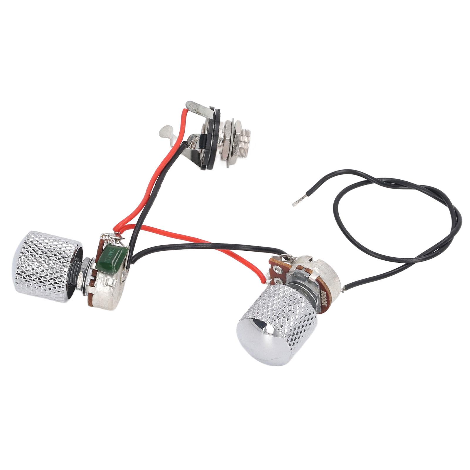 

Электрогитара Жгут проводов Нескользящий A500K+B500K Гнездо Ручка Переключатель звукоснимателей Жгут Низкий уровень шума