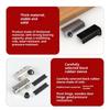 1 Set Easy Installation With No Drilling Needed Stainless Steel Glass Door Hinges Suitable For 5~6Mm Glass Pack Of 2