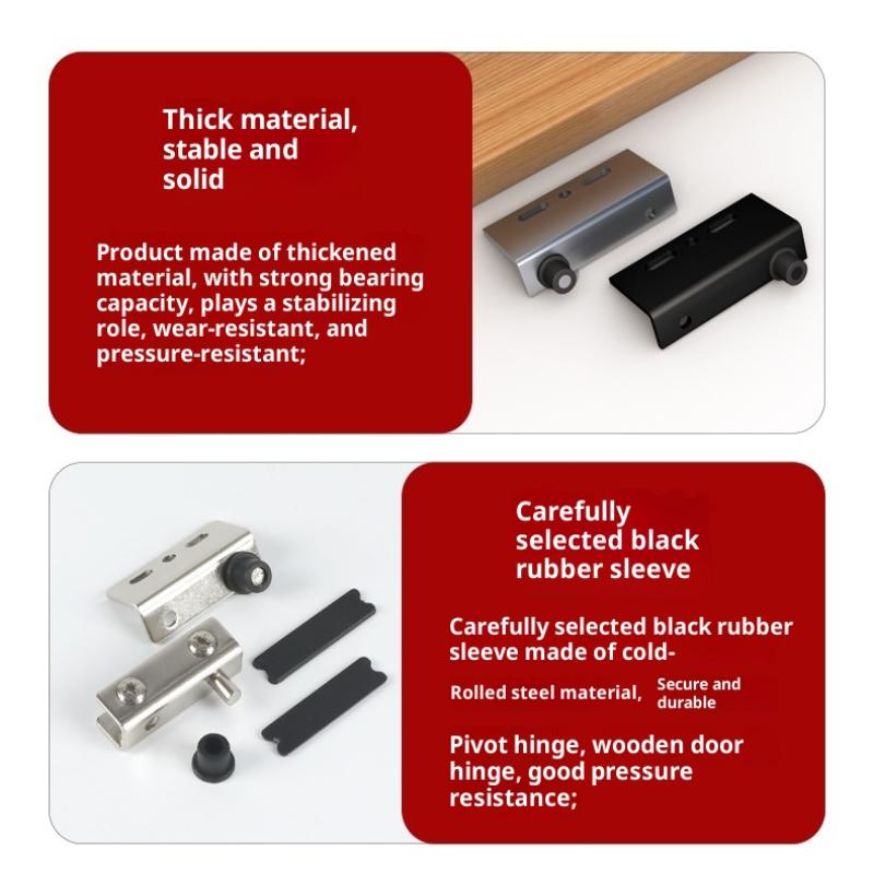 1 Set Easy Installation With No Drilling Needed Stainless Steel Glass Door Hinges Suitable For 5~6Mm Glass Pack Of 2